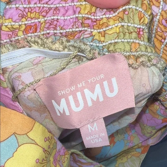 Show Me Your MuMu Pastel Floral Square-Neck Maxi Dress in Yellow - Picture 9 of 9